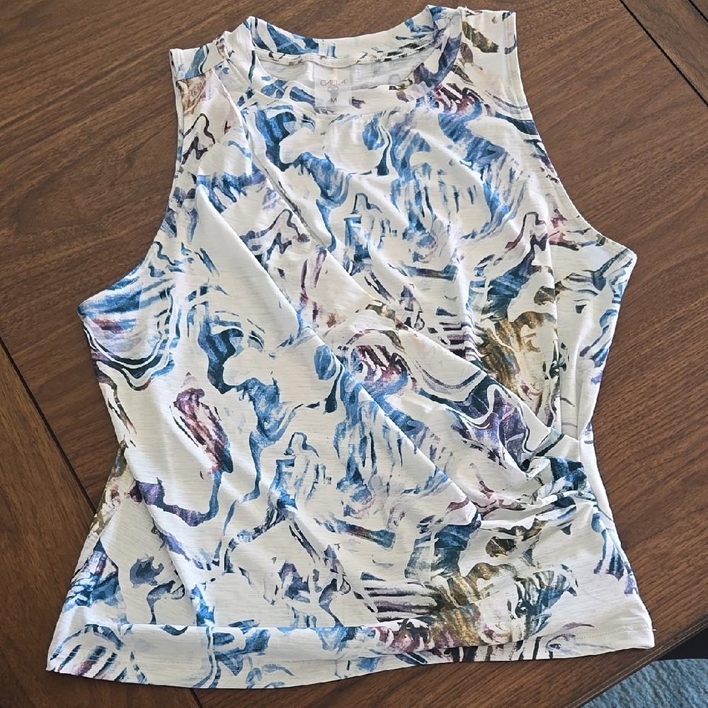 CALIA Abstract Print Sleeveless Top